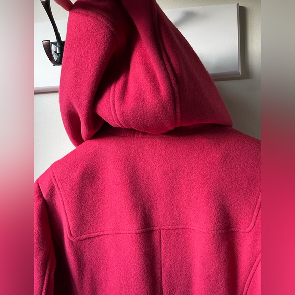 LL BEAN Classic Lambswool Duffel Coat Hooded  Toggle  Thinsulate Italy Long 16 - Picture 6 of 10